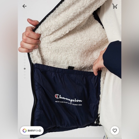 NWT Champion Heavy Puffer Teddy Lined Padded Coach Jacket high thermal resistant - Picture 6 of 7